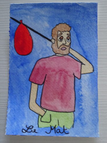 Dessin homme avec baluchon (Le Mat).
